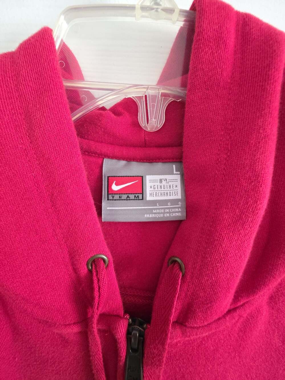 Vintage Y2K Nike Team Los Angeles Angels Full Zip Hoodie Red Men's L - Picture 2 of 9